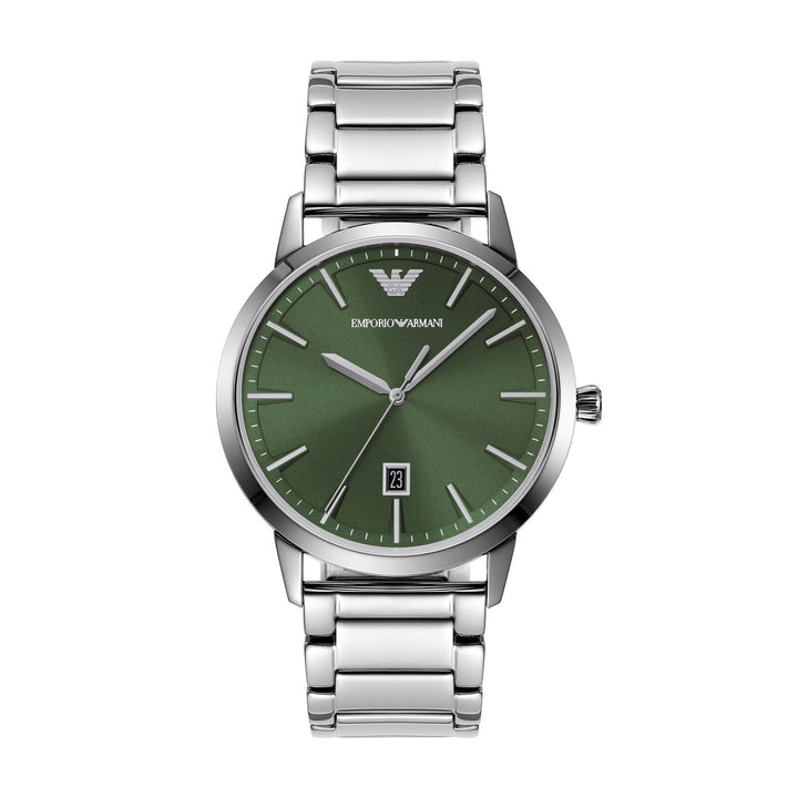 Emporio Armani Ruggero AR11575 Blue Dial Leather Strap Men&