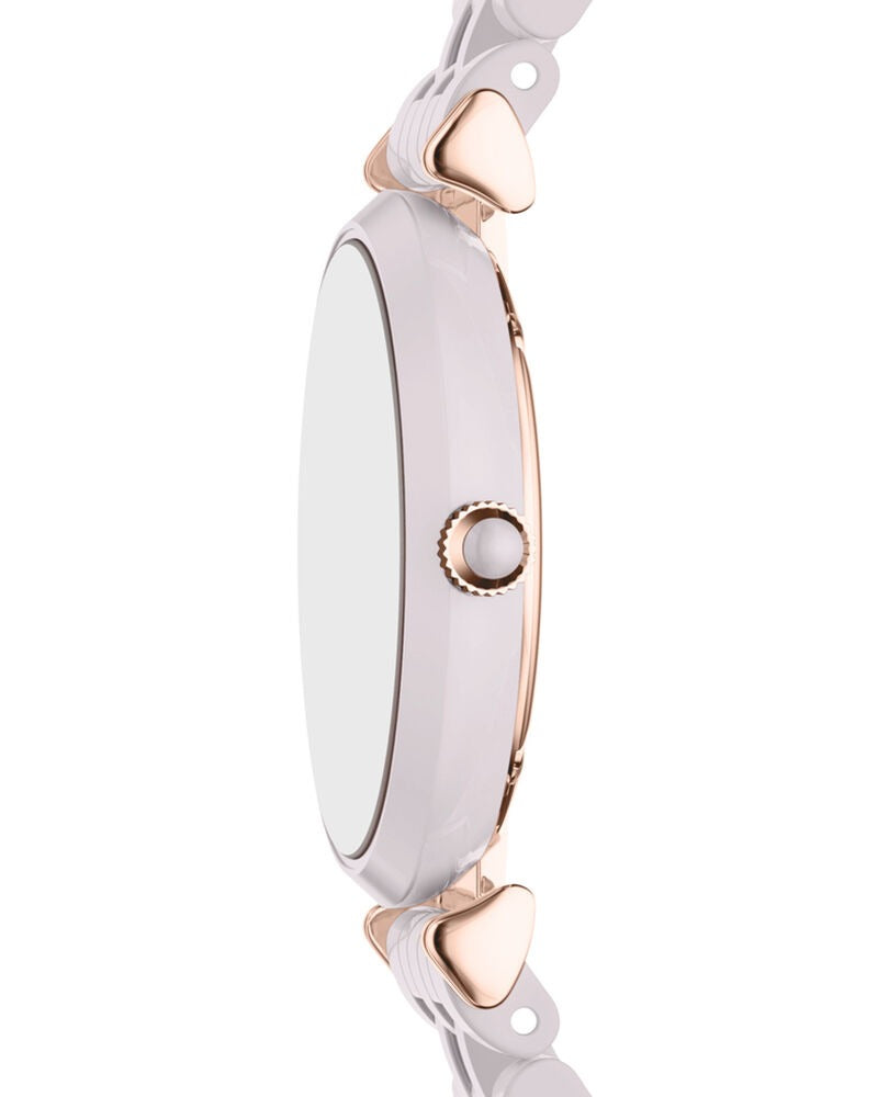Emporio Armani Gianni T-Bar Women Watch AR70019 – White Ceramic