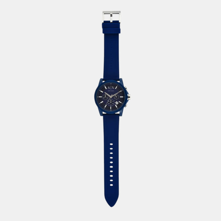 Armani Exchange Outerbanks AX1327 White Dial Silicone Men&
