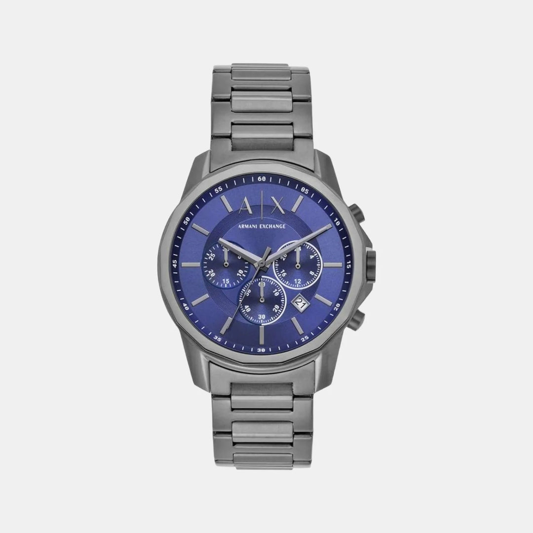 Armani Exchange Banks AX1731 Blue Dial Leather Men&