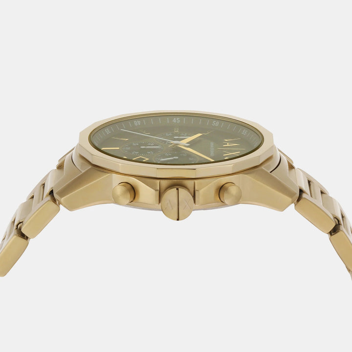 Armani Exchange Banks AX1746 Green Dial Chronograph Gold Men&