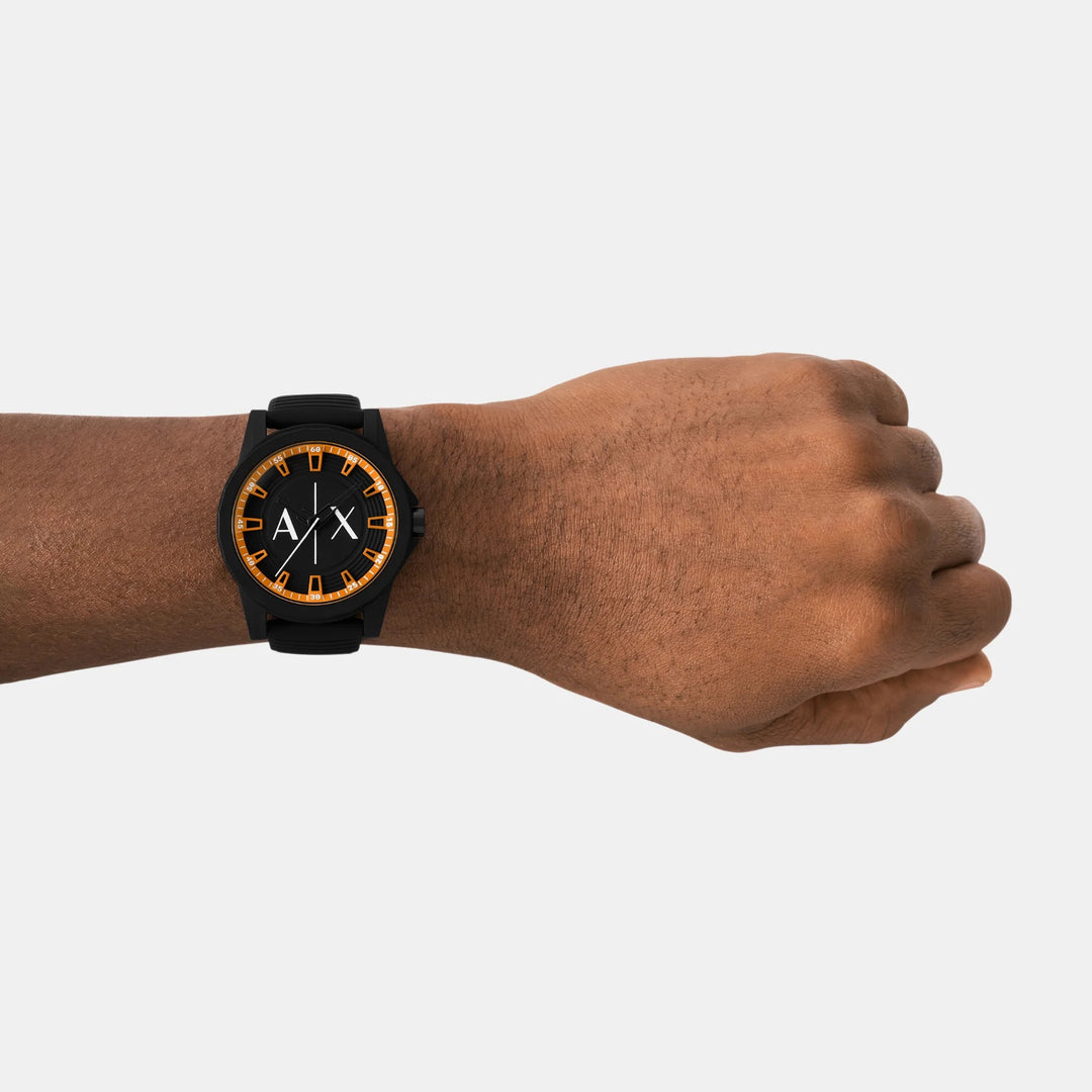 Armani Exchange Dreaxler AX2536 Black Dial Silicone Men&