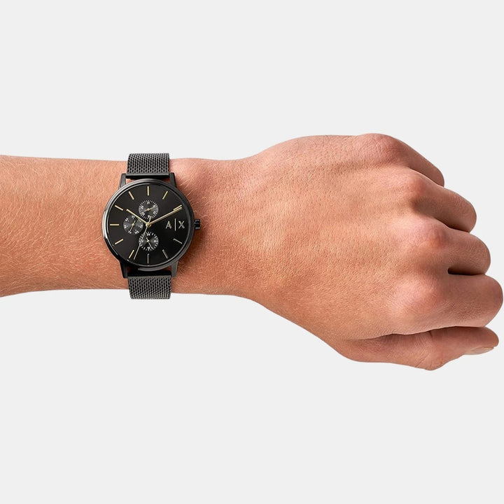 Armani Exchange Cayde AX2716 Black Sunray Mesh Bracelet Men&