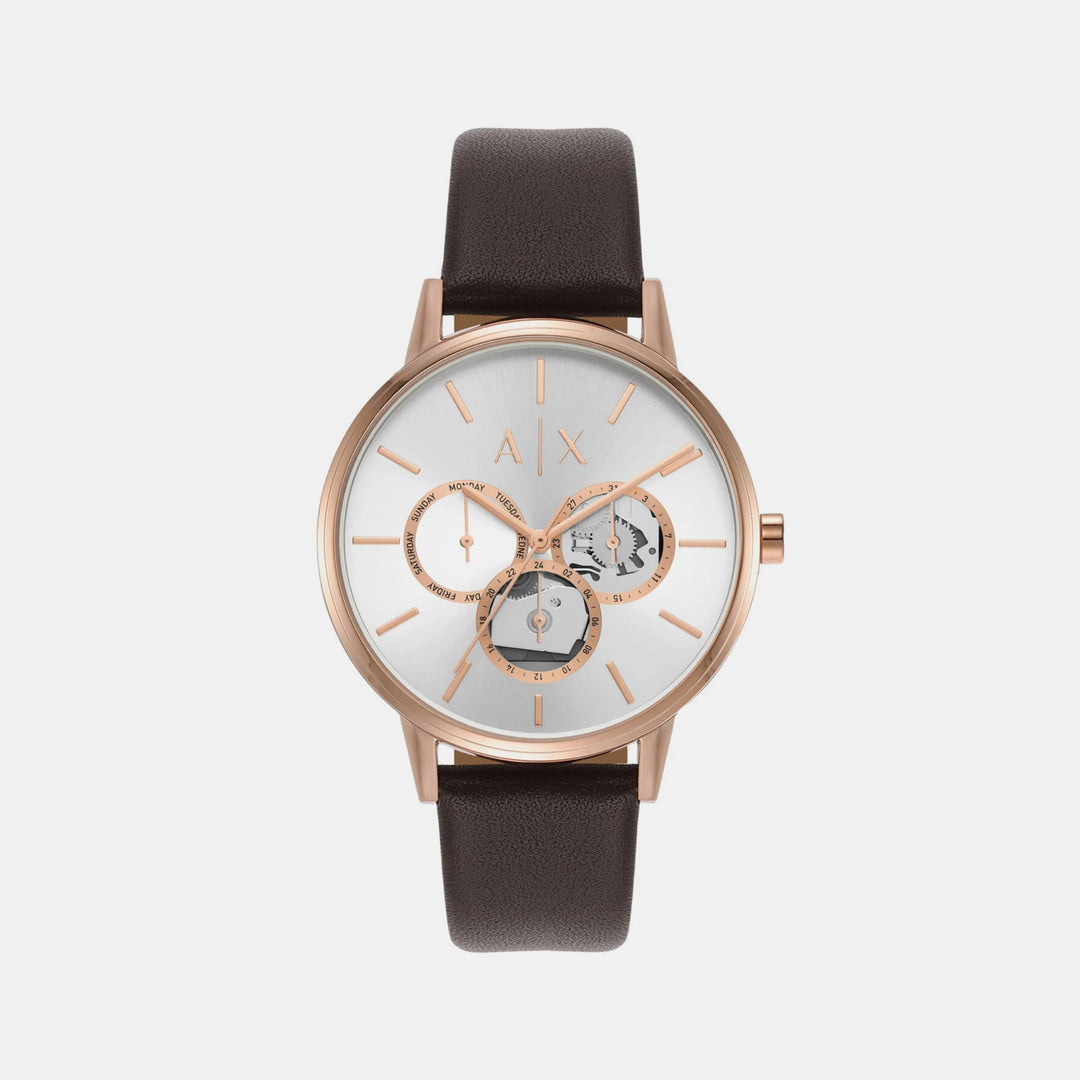 Armani Exchange Cayde AX2756 Blue Dial Leather Strap Men&