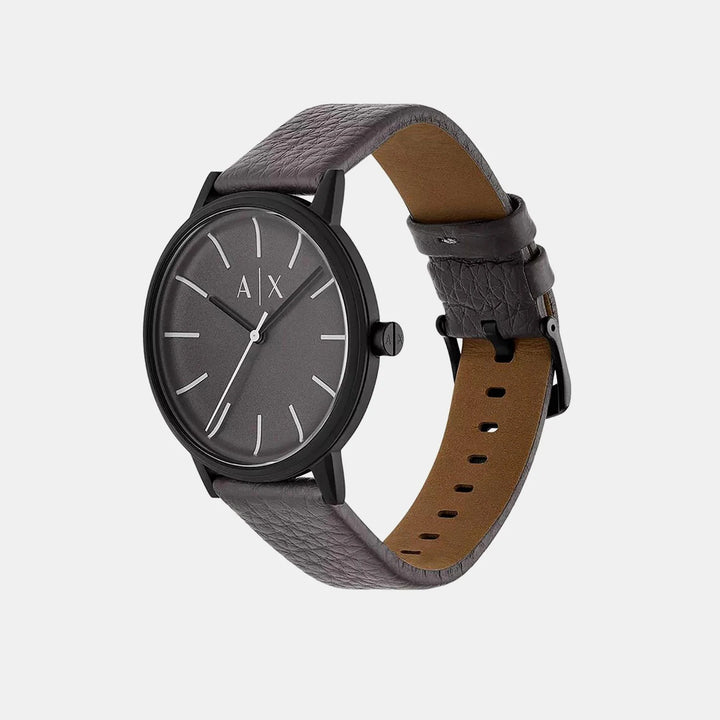 Armani Exchange Cayde AX2764 Grey Dial Leather Strap Men&