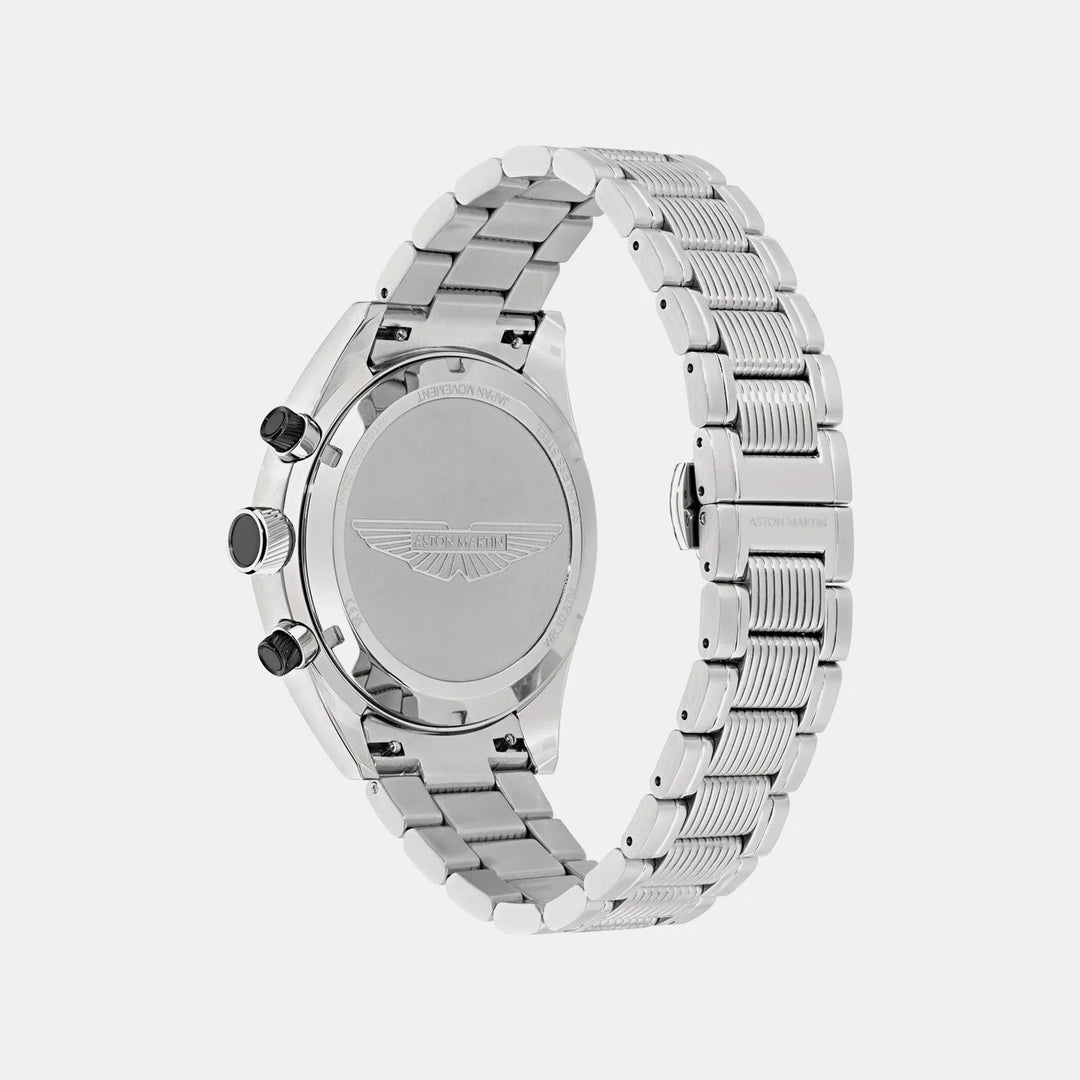 Aston Martin Icon 42mm Black Dial Stainless Steel Bracelet Men&