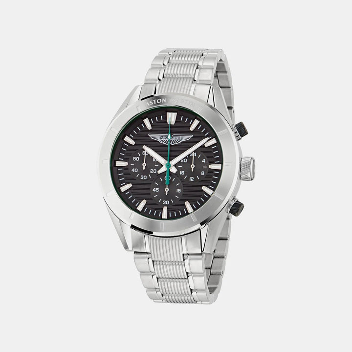 Aston Martin Icon 42mm Black Dial Stainless Steel Bracelet Men&