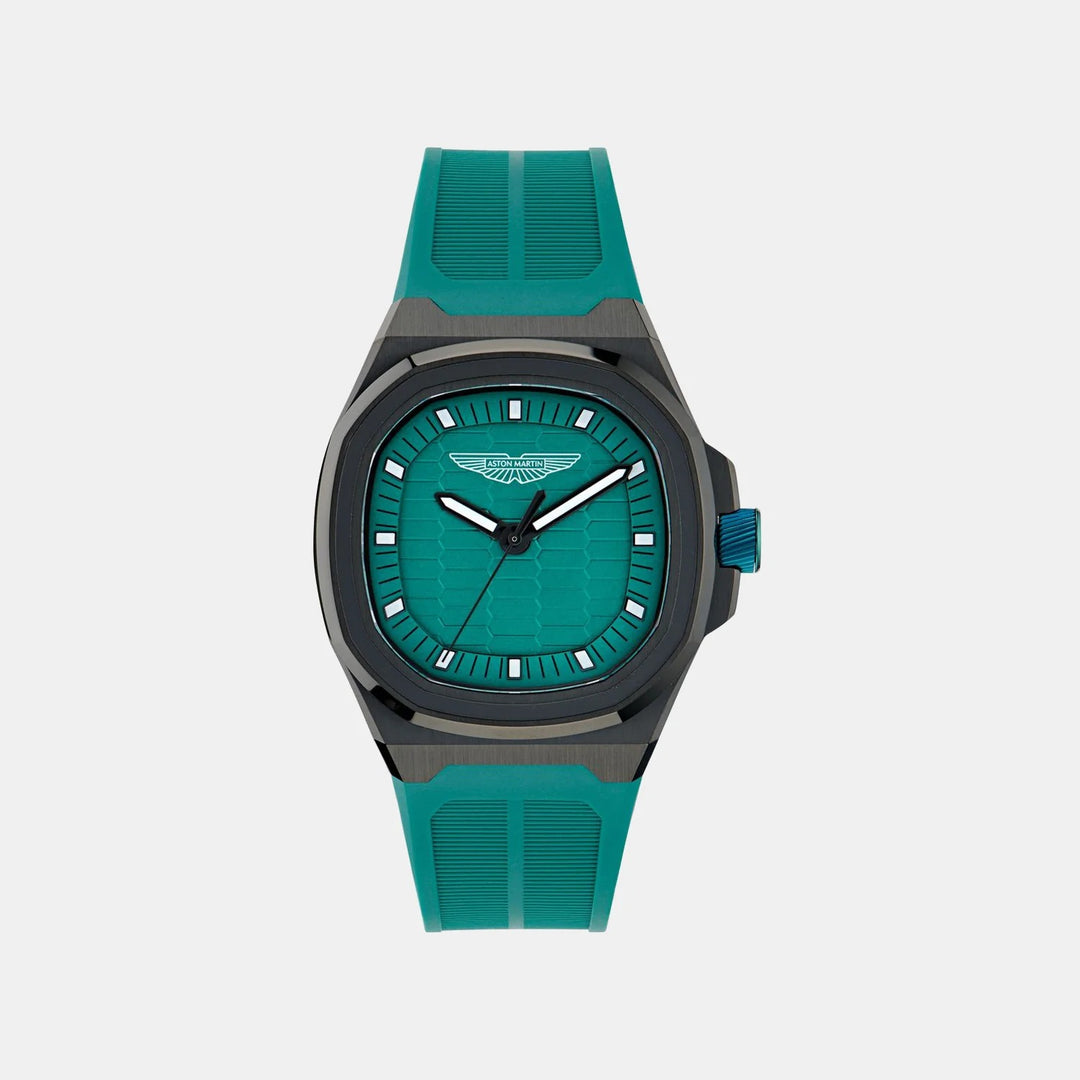 Aston Martin Icon 40mm Podium Green Dial Square Case Men&