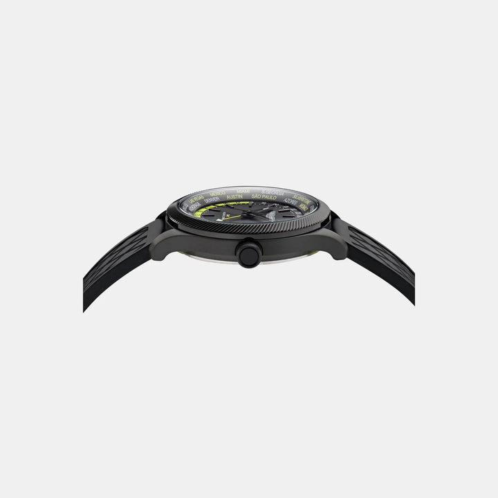 Aston Martin Icon 42mm Black Dial Date Silicone Men&