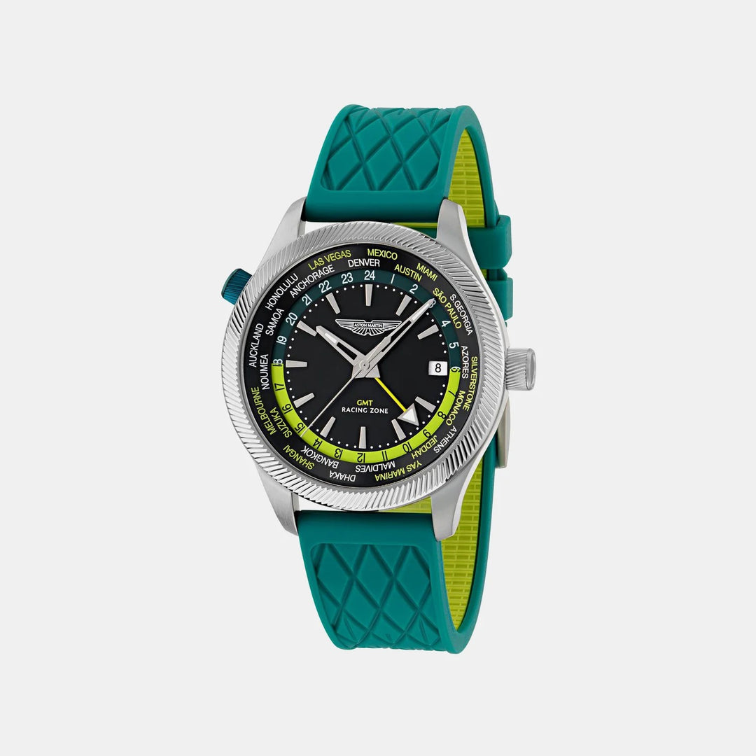 Aston Martin Icon 42mm Black Dial Date Stainless Steel Men&