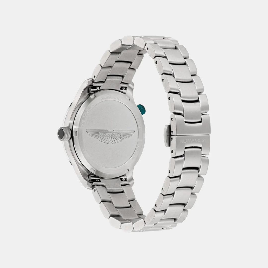 Aston Martin Icon 42mm Black Dial Date Stainless Steel Men&
