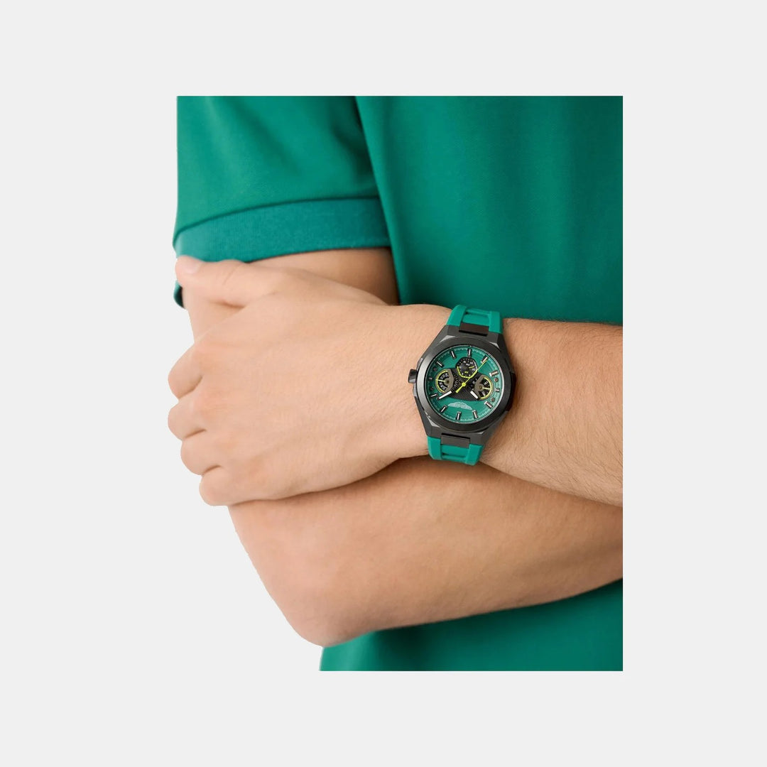 Aston Martin Thrill 42mm Green Dial Octagonal Multi-Function Men&