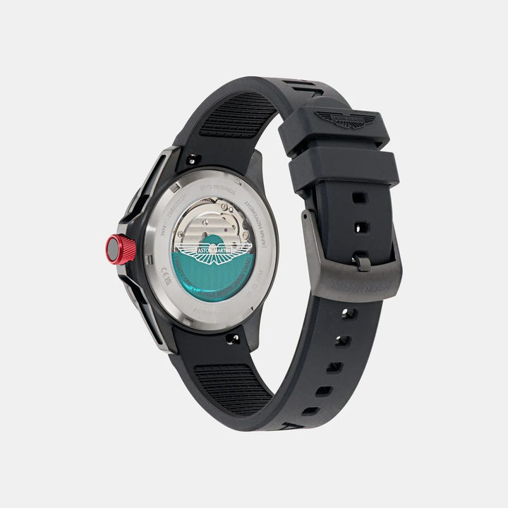 Aston Martin Thrill 42mm Black Dial Automatic Skeleton Silicone Men&
