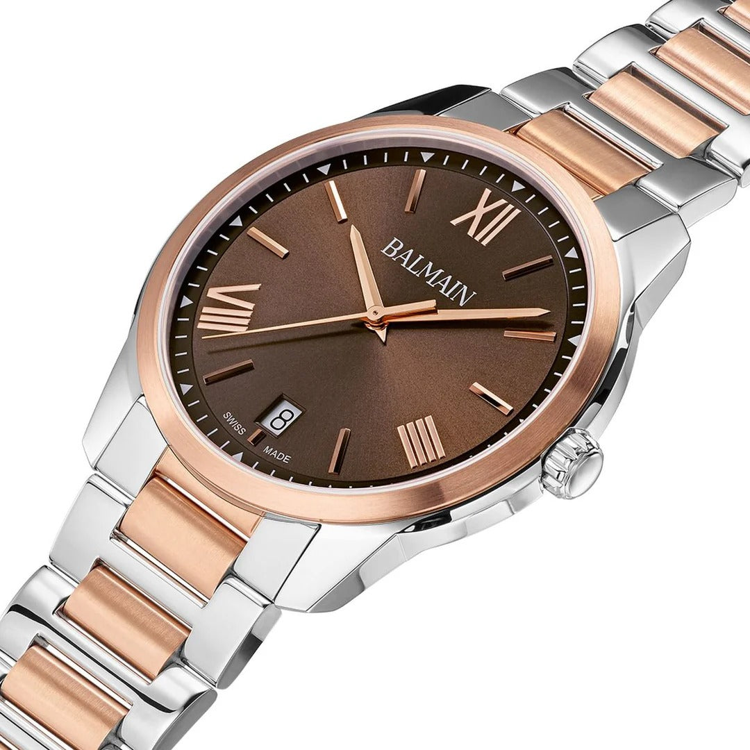 Balmain Madrigal Gent 42mm Dark Dial Leather Strap