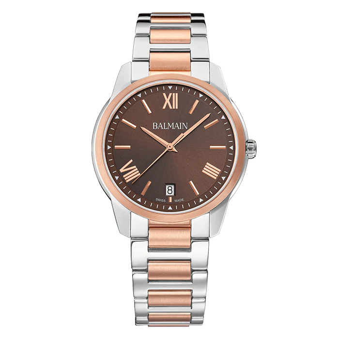 Balmain Madrigal Gent 42mm Dark Dial Leather Strap