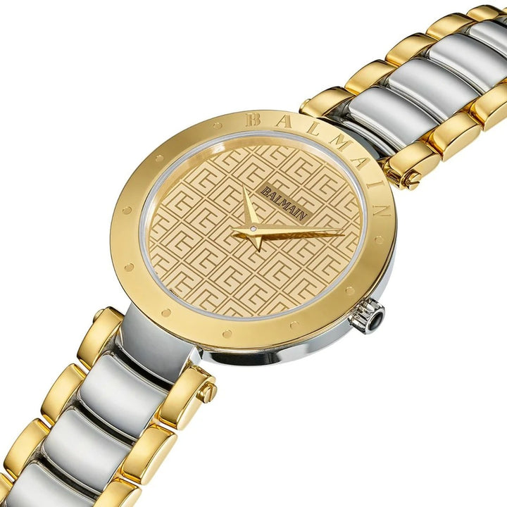 Balmain Balmainia 33mm Champagne Dial Two-Tone Yellow Gold Bicolor Bracelet