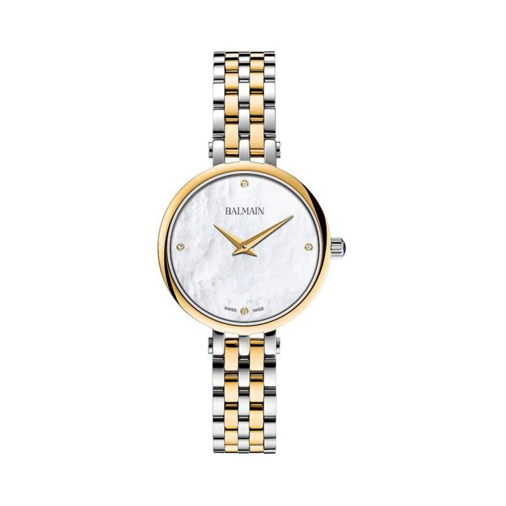 Balmain Sedirea 31mm White Mother-of-Pearl Dial Gold-Tone Bracelet