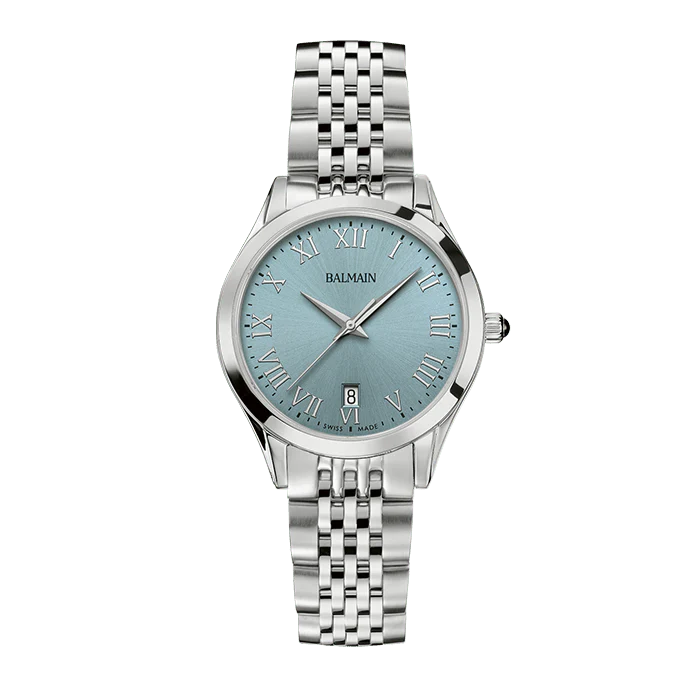 Balmain Classic R Lady 34mm Ice Blue Dial Stainless Steel