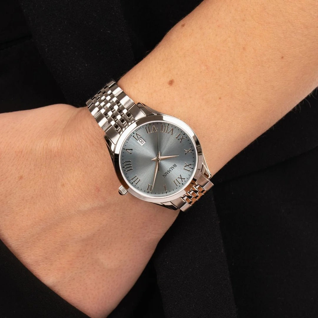 Balmain Classic R Lady 34mm Ice Blue Dial Stainless Steel