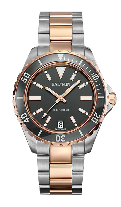 Balmain Ophrys Gent 42.5mm Blue Dial Stainless Steel Two-Tone Bracelet 200m