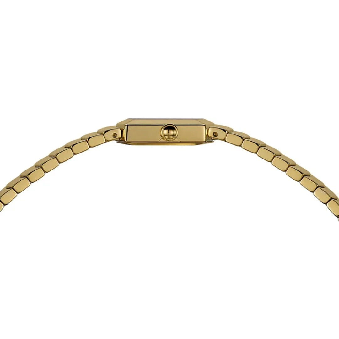Balmain Taffetas 22.5mm White Dial Yellow Gold PVD Hexagonal Bracelet
