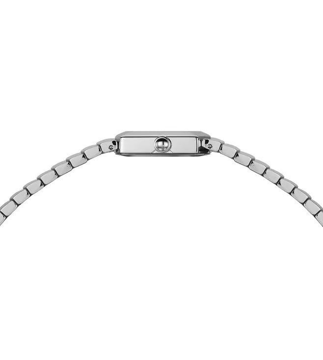 Balmain Taffetas 22.5mm White Dial Stainless Steel Hexagonal Leather Strap