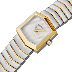 Balmain Taffetas 22.5mm Champagne Dial Two-Tone Rose Gold PVD Hexagonal Bracelet