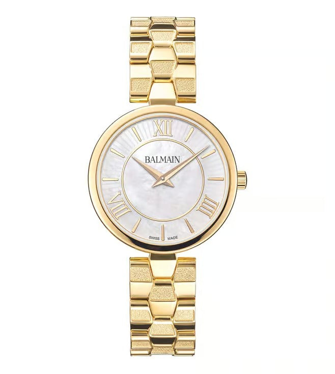 Balmain Sedirea Lady Swiss Watch B4830.33.82 – White MOP Dial Yellow PVD