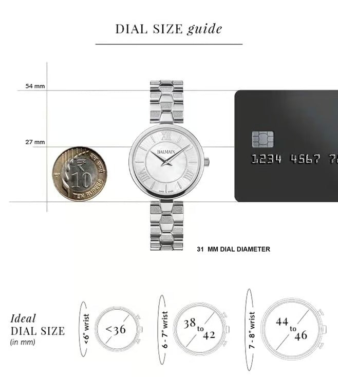 Balmain Sedirea Lady Swiss Watch B4831.33.82 – White MOP Dial Steel