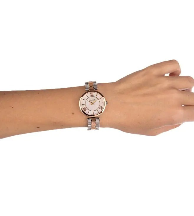 Balmain Sedirea Lady Swiss Watch B4838.33.82 – White MOP Dial Bicolor Steel &amp; Pink PVD