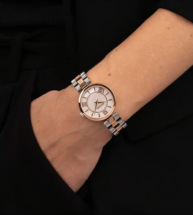 Balmain Sedirea Lady Swiss Watch B4838.33.82 – White MOP Dial Bicolor Steel &amp; Pink PVD