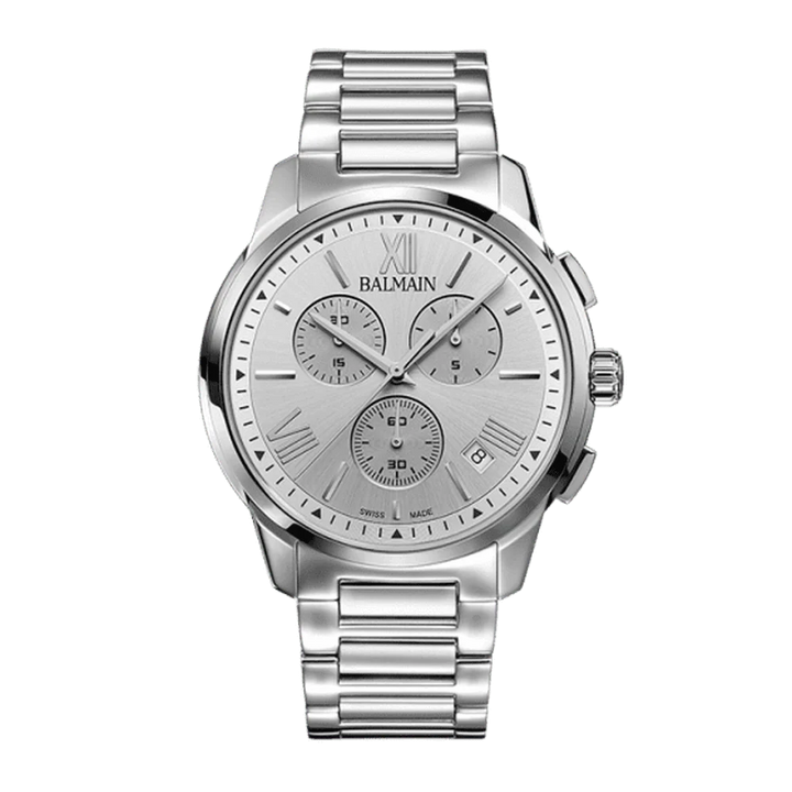 Balmain Madrigal Chrono Gent 42mm Silver Dial Stainless Steel Bracelet Chronograph
