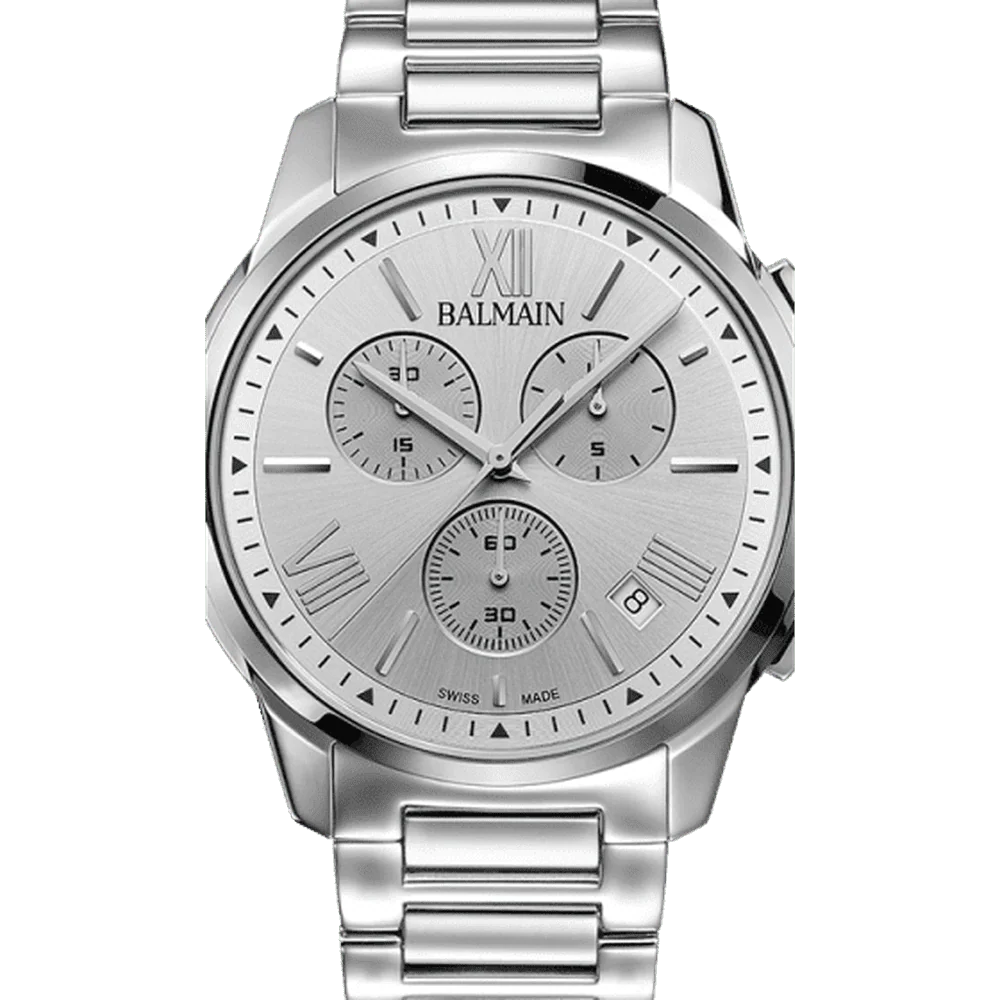 Balmain Madrigal Chrono Gent 42mm Silver Dial Stainless Steel Bracelet Chronograph