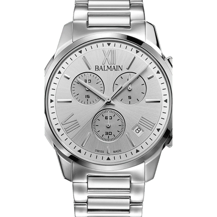 Balmain Madrigal Chrono Gent 42mm Silver Dial Stainless Steel Bracelet Chronograph