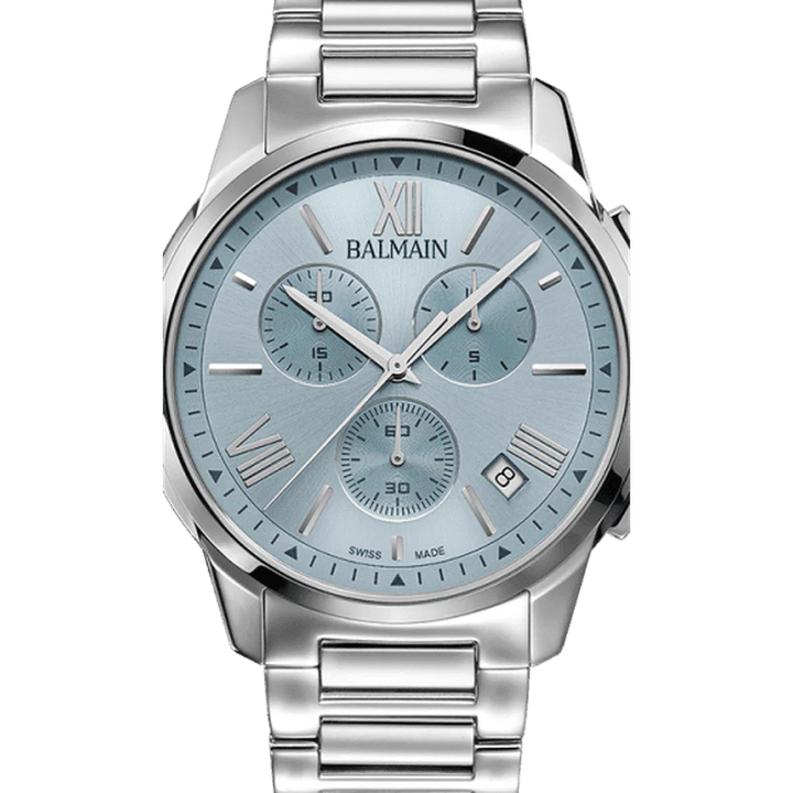 Balmain Madrigal Chrono Gent 42mm Black Dial Rubber Strap Chronograph