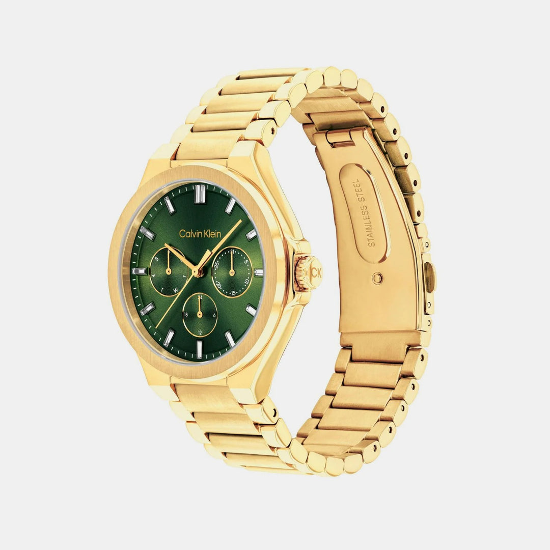 Calvin Klein 25100053 Vibrancy Women 38mm Green Dial Stainless Steel Bracelet Quartz Multi Function Watch
