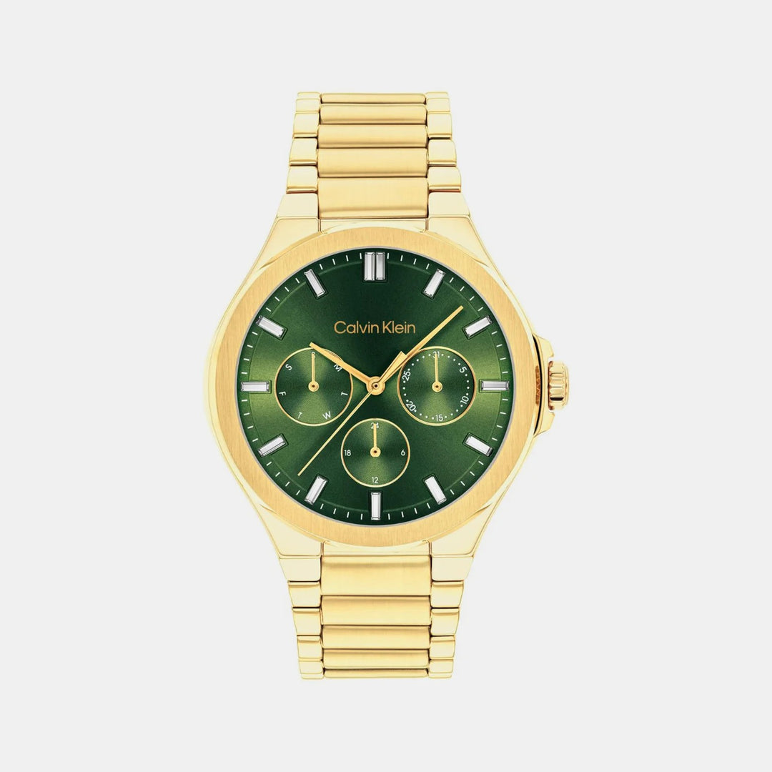 Calvin Klein 25100053 Vibrancy Women 38mm Green Dial Stainless Steel Bracelet Quartz Multi Function Watch