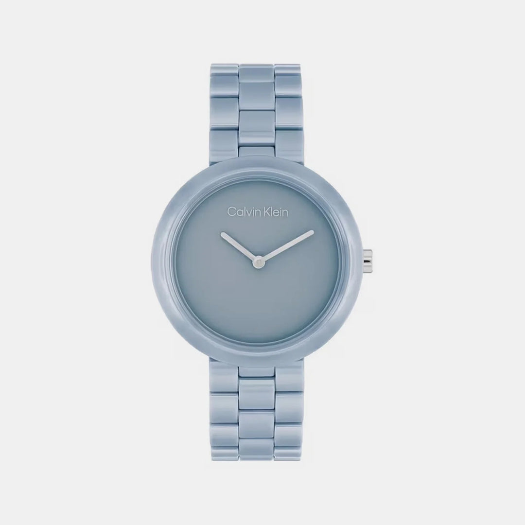 Calvin Klein 25100074 Pure Women 35mm Blue Dial Stainless Steel Quartz Watch
