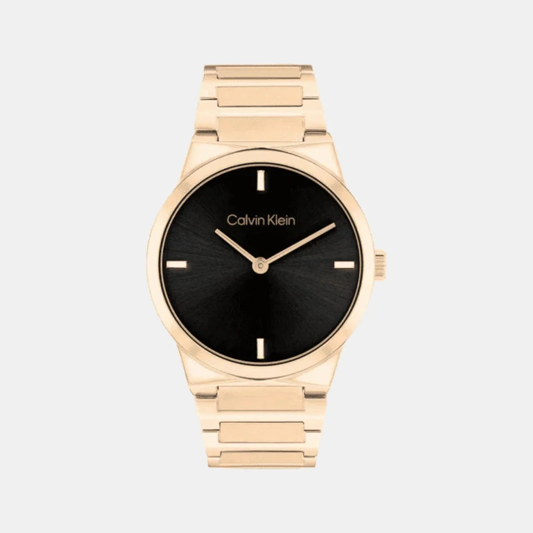 Calvin Klein 25100086 Linear Elegance Women 30mm Black Dial Stainless Steel Bracelet Quartz Watch