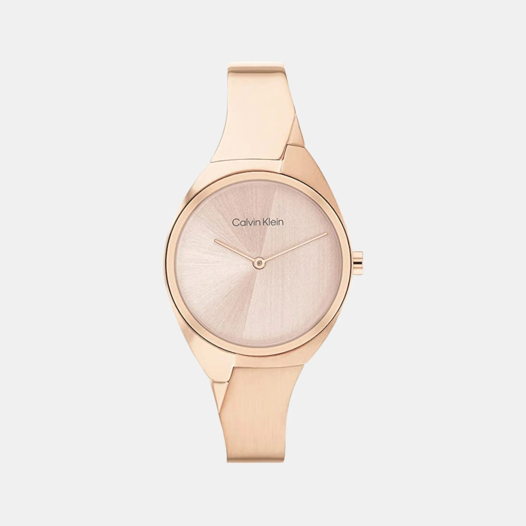 Calvin Klein 25200236 Charming Women 28mm Rose Gold Dial Stainless Steel Bracelet Quartz Watch