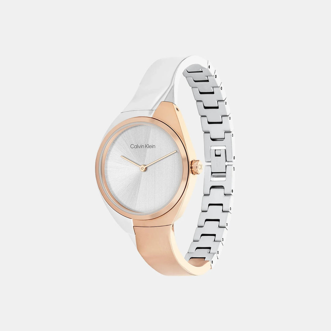 Calvin Klein 25200237 Charming Women 28mm Silver Dial Stainless Steel Bracelet Quartz Watch