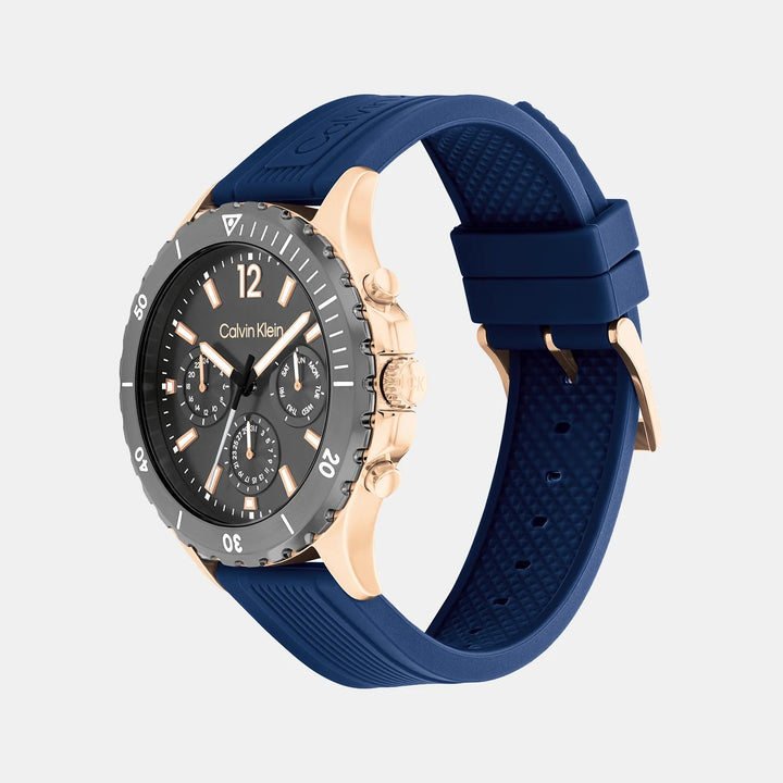 Calvin Klein 25200316 Sport Men 43mm Grey Dial Silicone Strap Quartz Chronograph Watch