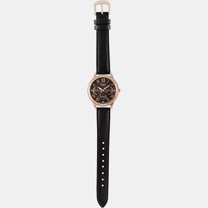 Casio Sheen Watch SX202 for Women – Chronograph Leather