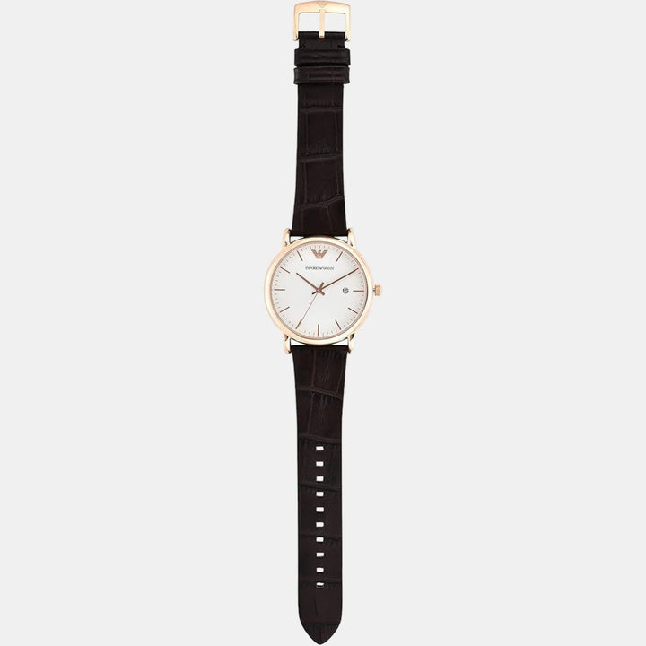 Emporio Armani Luigi AR2502 Grey Dial Leather Strap Men&
