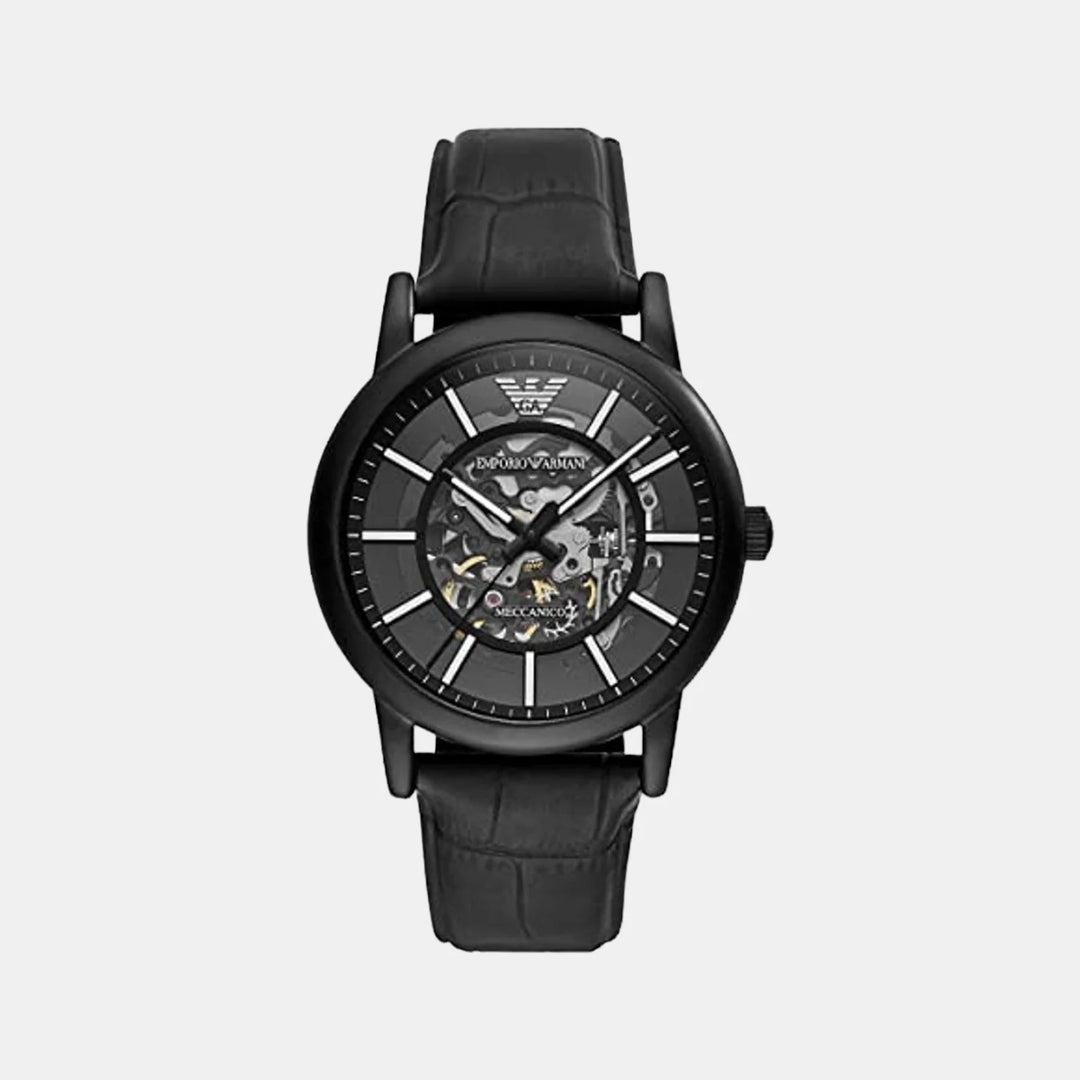 Emporio Armani Luigi AR60008 Black Skeleton Dial Automatic Men&