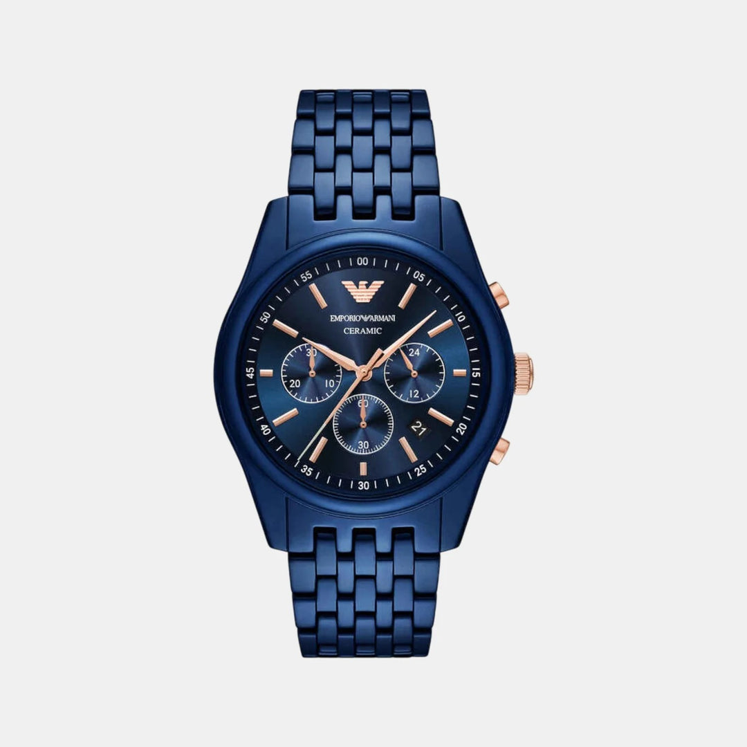 Emporio Armani Ceramic AR70016 White Dial Chronograph Men&