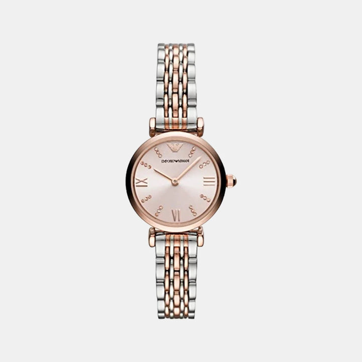Emporio Armani Gianni T-Bar AR11223 Rose Gold Tone Women&