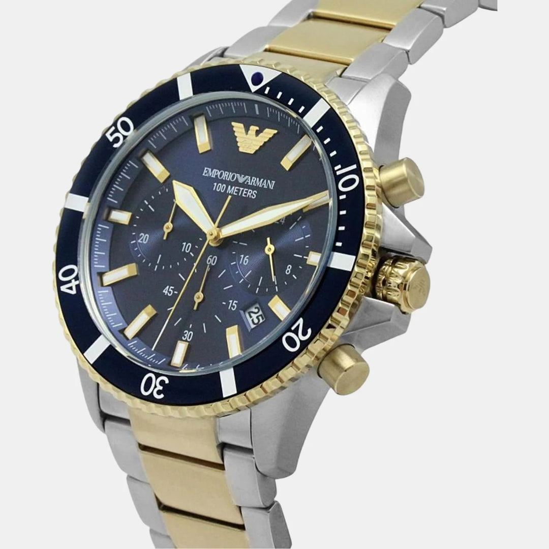 Emporio Armani World Explorer AR11362 Chronograph Blue Dial Men&