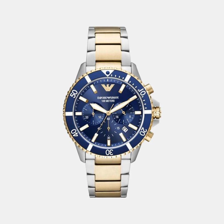 Emporio Armani World Explorer AR11362 Chronograph Blue Dial Men&