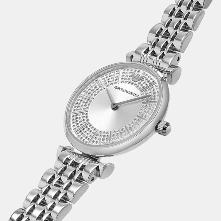 Emporio Armani Gianni T-Bar AR11445 Silver Dial Women&